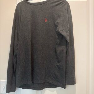 U.S. Polo Assn. Charcoal Shirt with Red Trim